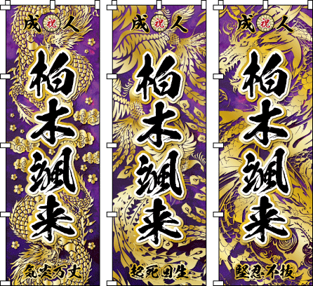 成人式幟.卒業式のぼり旗☆名入れ旗.名前のぼり☆体育祭.応援旗