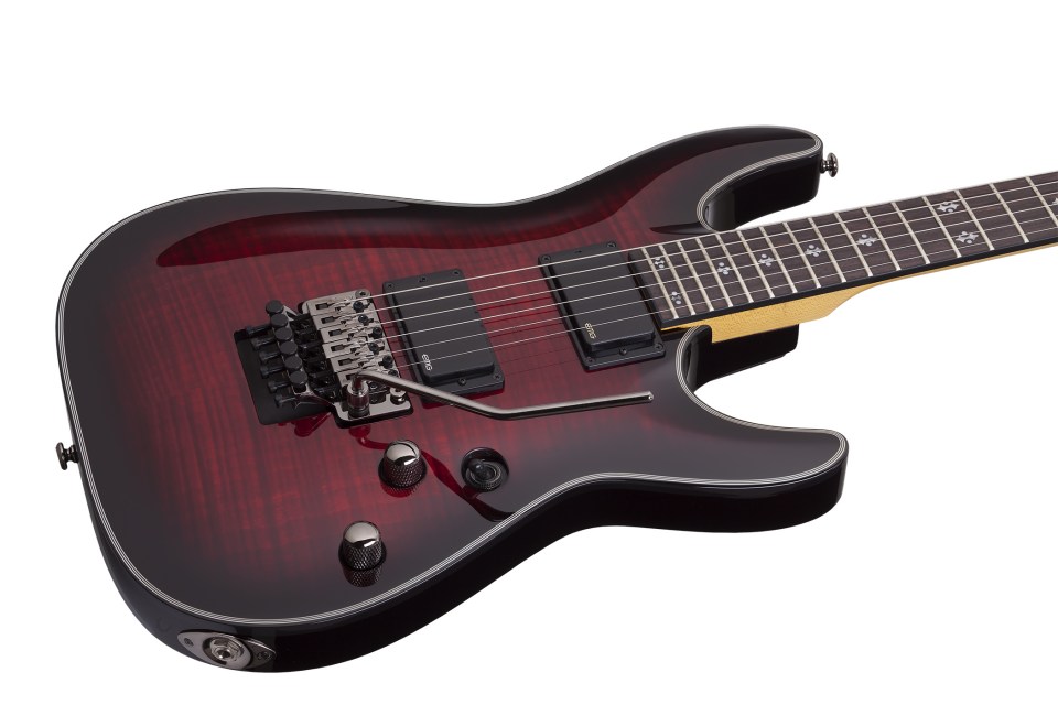 Schecter DAMIEN ELITE-6 FR CRB Crimson Red Burst | Hari Hari Musik