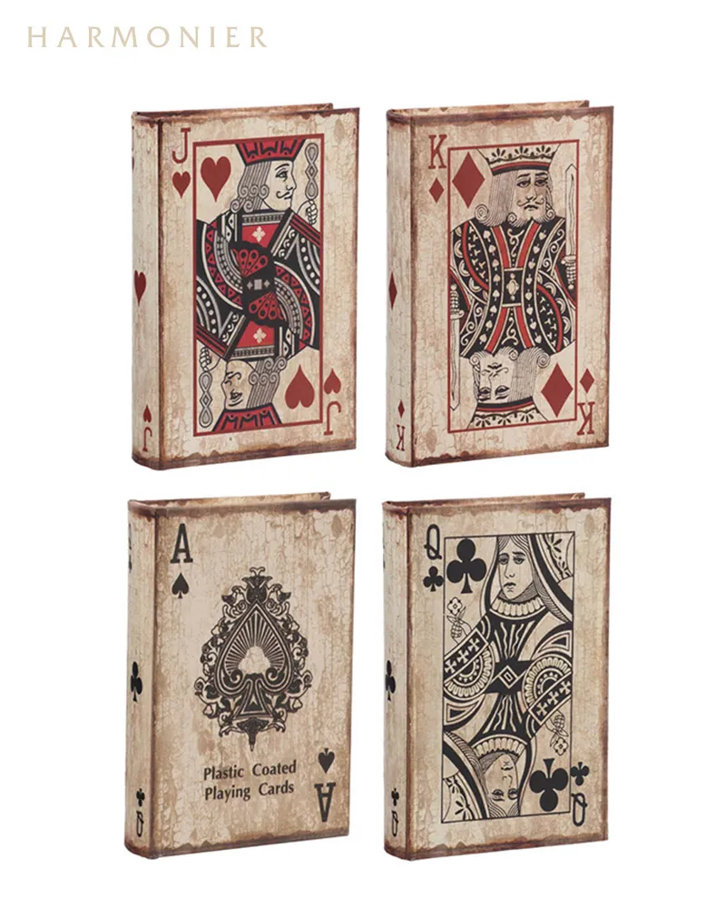 アンティークトランプブックボックス（ハート/ダイヤ/クラブ/スペード
