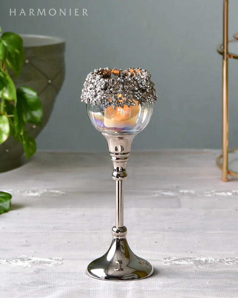 アンティーク金属製キャンドルホルダー2個セット キャンドルホルダー