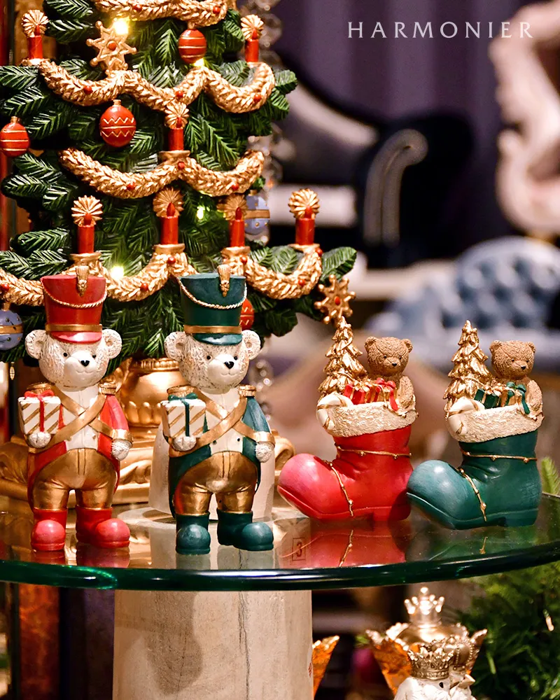 ソルジャーベアフィギュア/トラッド（レッド/グリーン）｜クリスマス