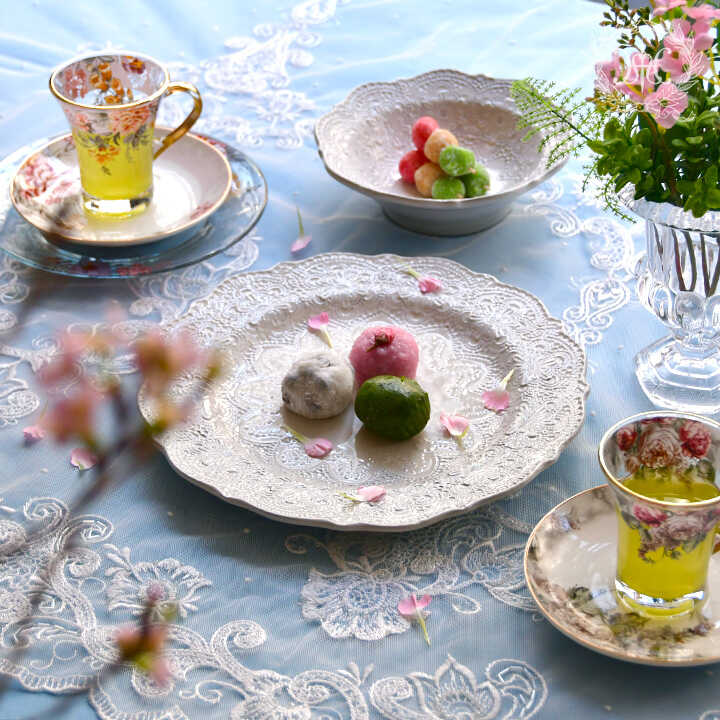 MURANO Salviati ムラノ サルヴィアーティ レース プレート 大皿