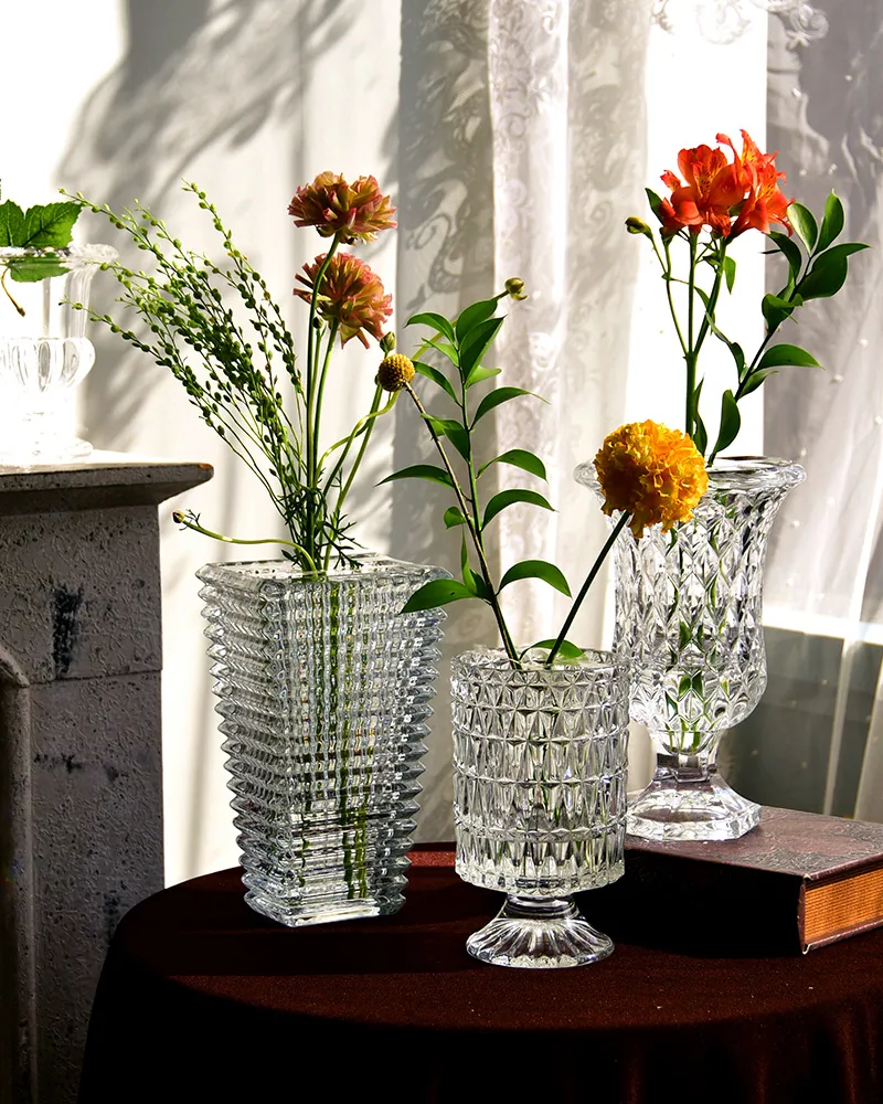 VITRON カットガラス フラワーベース VITRON カットガラス フラワー