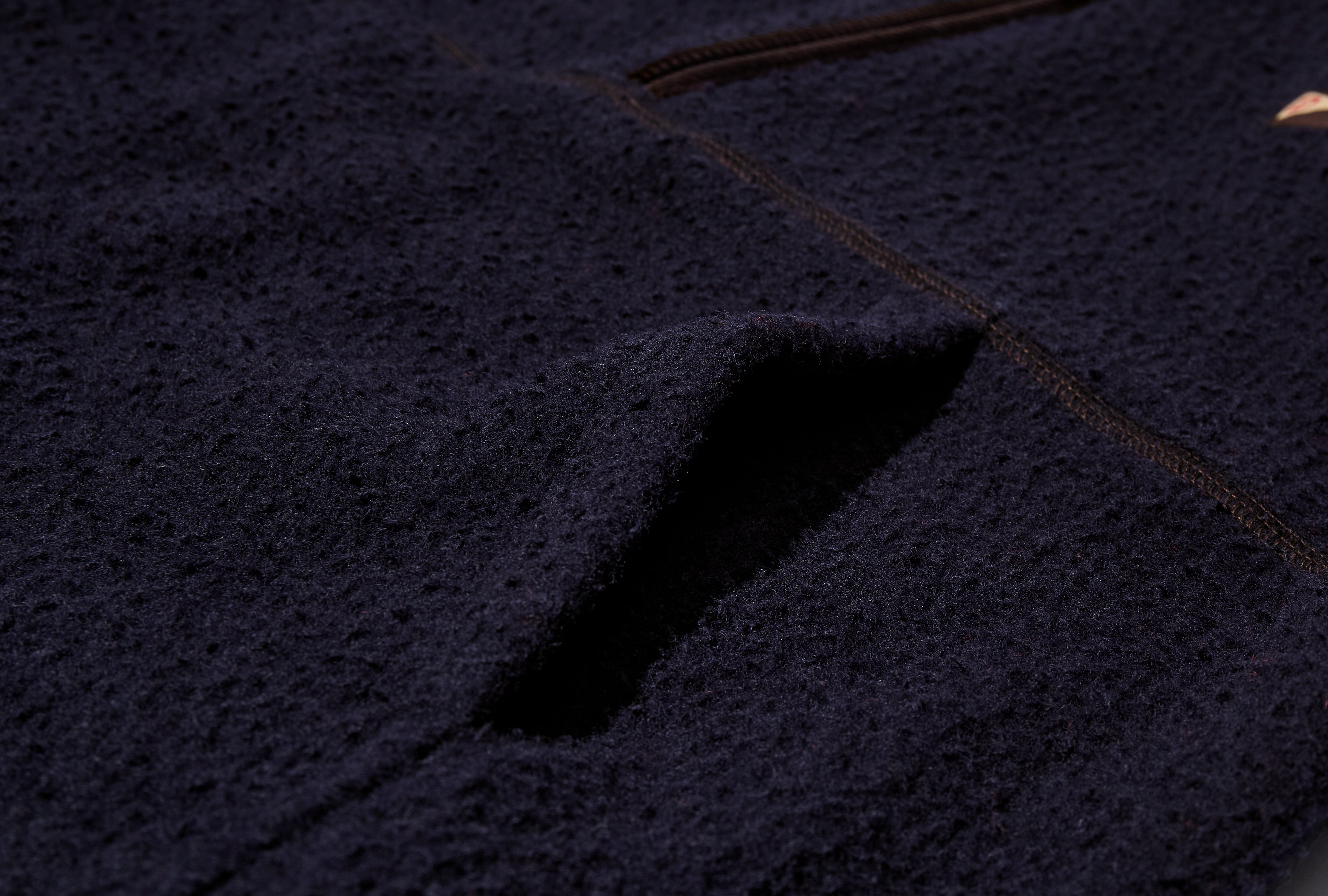 DRAKE'S CASENTINO 1/2 ZIP FLEECE EMBROIDERY DR2A1Z 25884-02 Navy