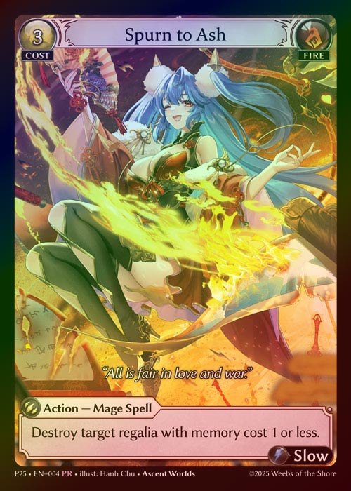 その他 Grand Archive TCG CPR Spurn to Ash P25 Spurn to Ash (CPR