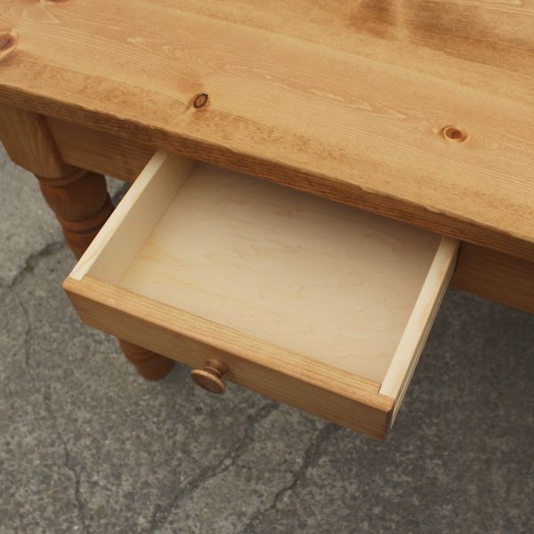 ろくろ脚ダイニングテーブル・引き出し付き・180cm×80cm