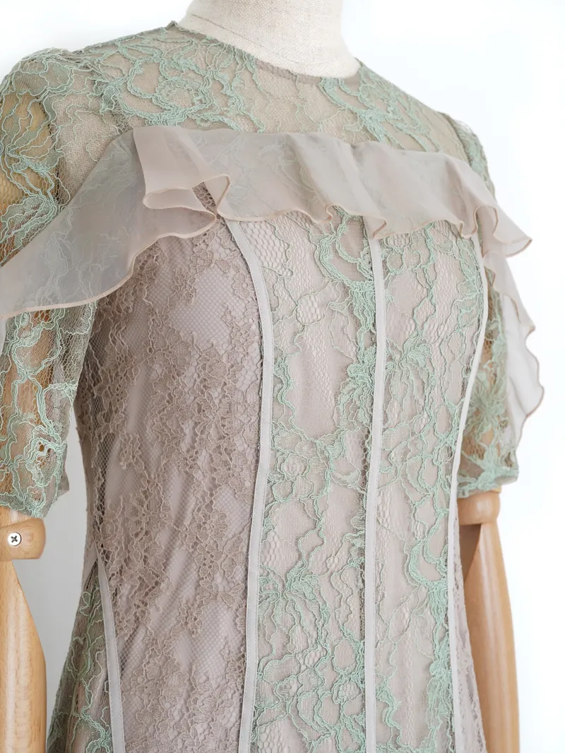 FRAY I.D（フレイ アイディー）コンビネーションレースフレアドレス