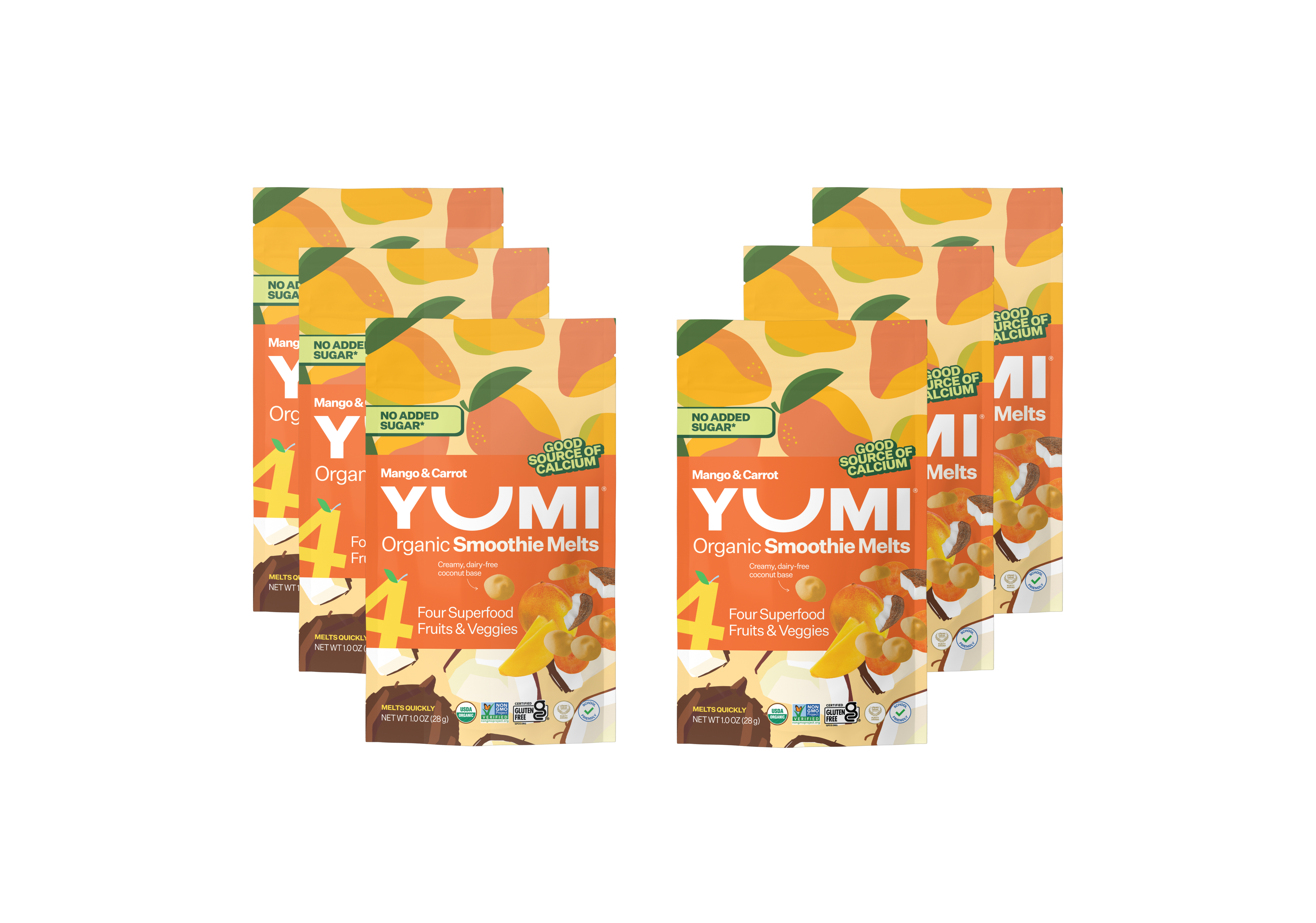 YUMI Organic Smoothie Melts - Mango & Carrot - YUMI