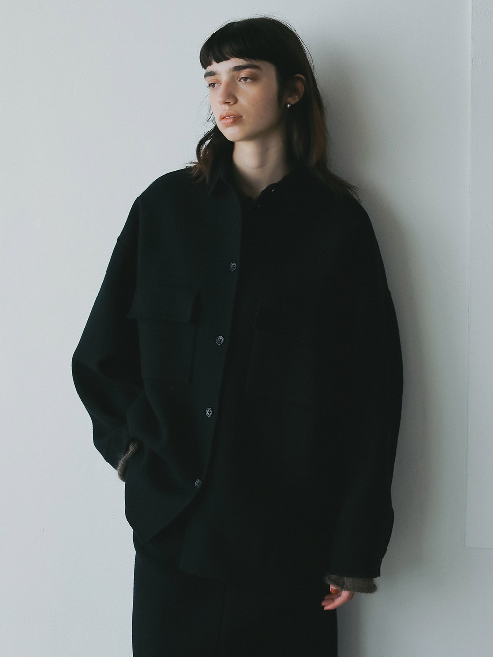 メルトンリバーシャツジャケット | Jacket | HER. Online Store