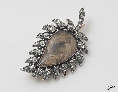 木の葉のブローチ | ジョージアンのアンティークジュエリー