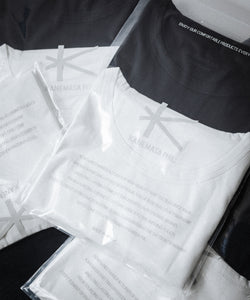 KANEMASA PHIL.】46G COTTON THIN PACK TEE - WHITE × BLACK | 公式