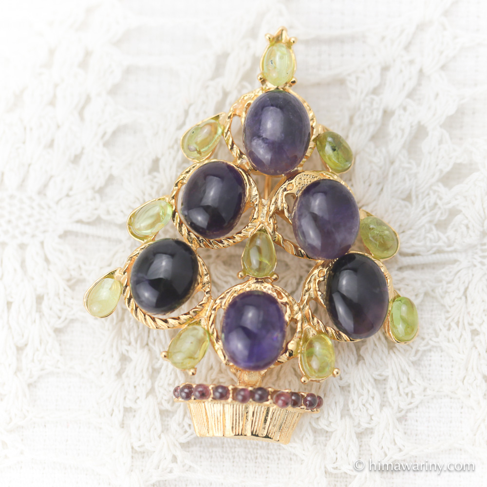 Swoboda スワボダ-天然石アメジスト＆ペリドット・クリスマスツリー