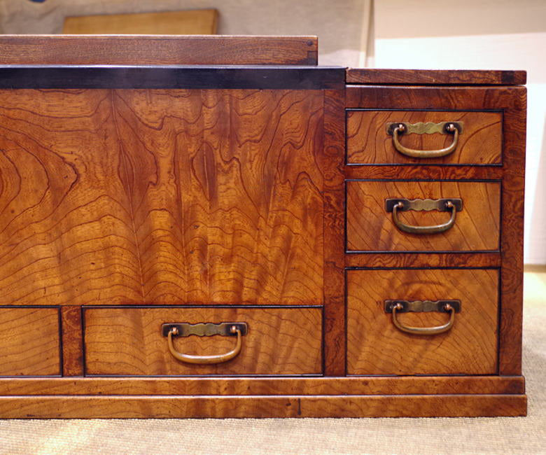 長火鉢（関東火鉢）・ケヤキ材 時代物