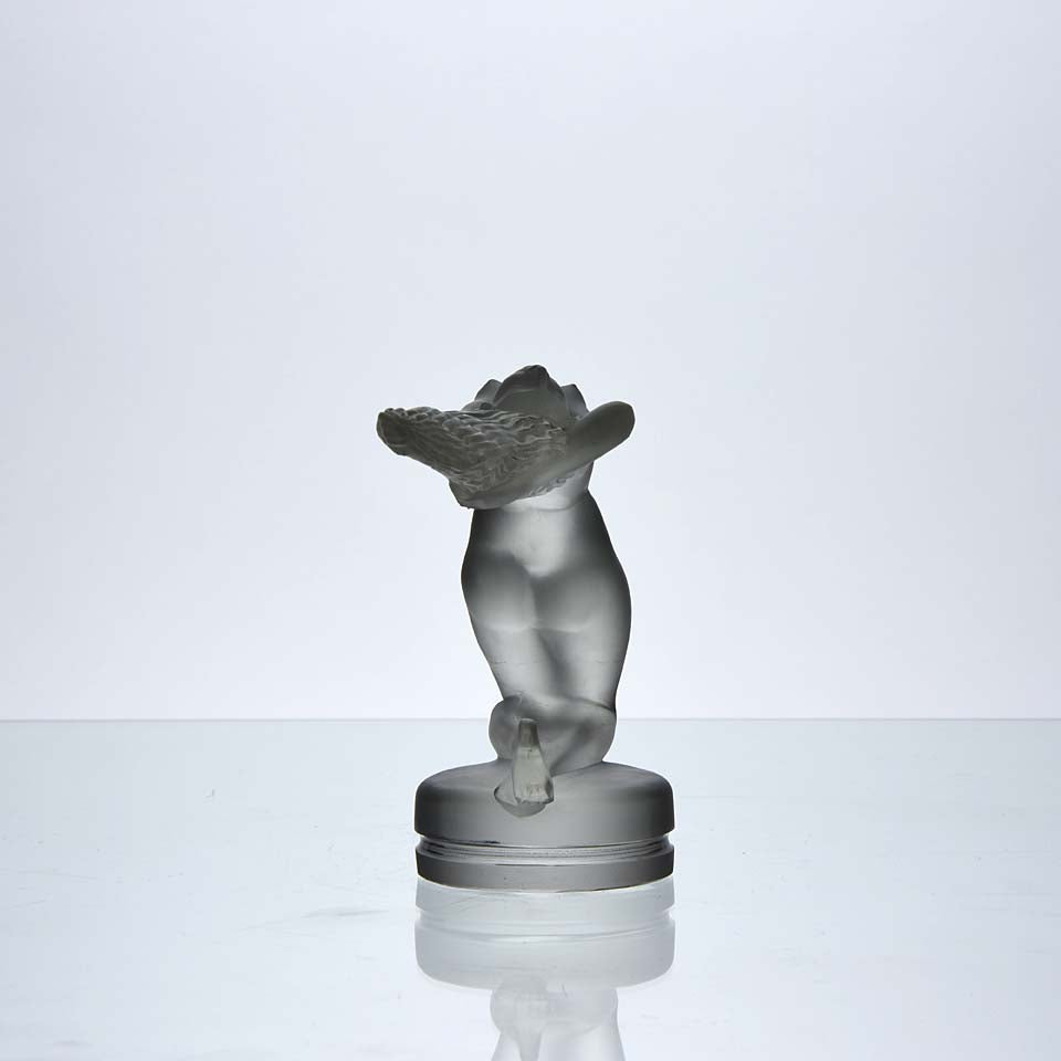 LALIQUE クリスタル 鶏 コックナン カーマスコット 置物 サイン入