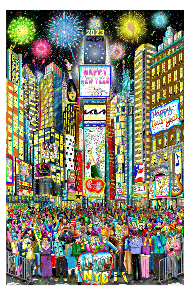 希少】チャールズファジーノ 3Dアート ニューヨーク サイン入り 広島