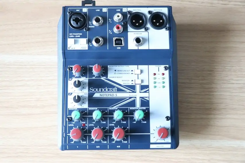 Soundcraft Notepad-5をレビュー。オーディオインターフェイスにもなる