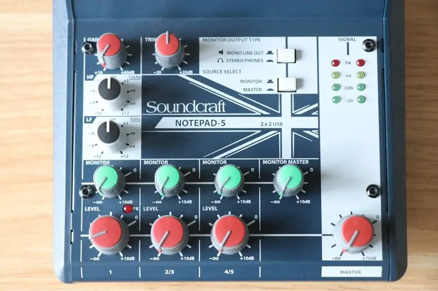 Soundcraft Notepad-5をレビュー。オーディオインターフェイスにもなる