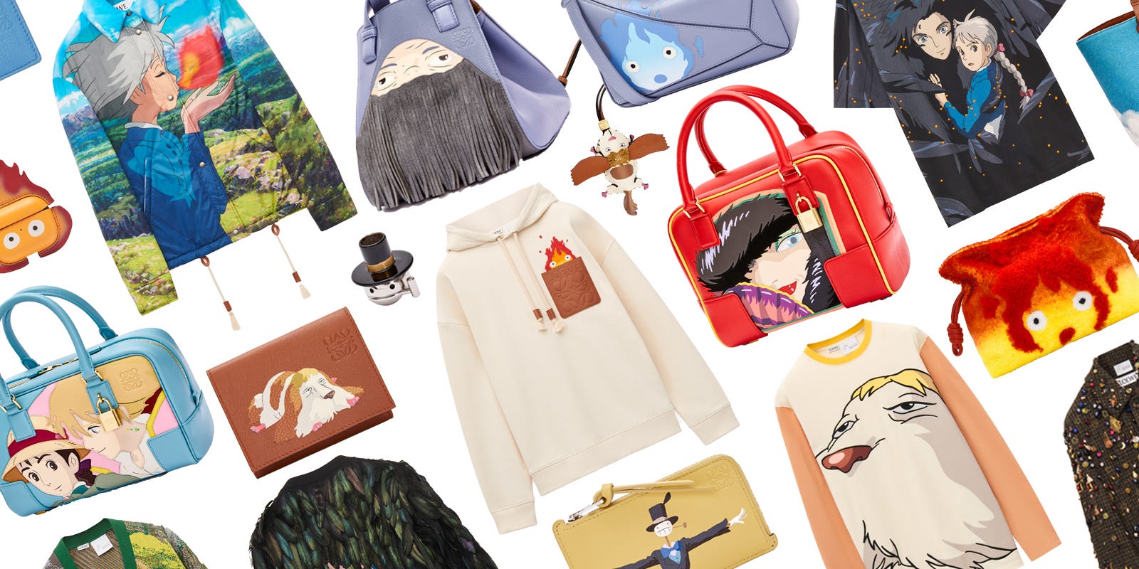 ロエベ×ジブリ コラボ ショッパー3点 小トトロ、千尋、ハウル loewe