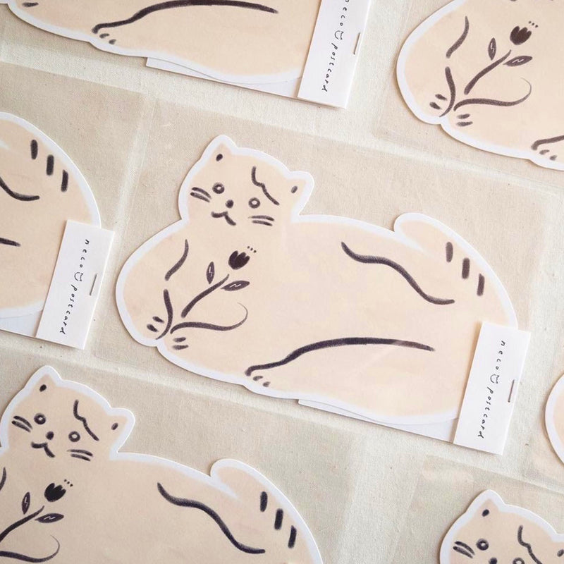 猫ポストカード 白猫（中村玲子）｜HITOTOKI公式オンラインストア