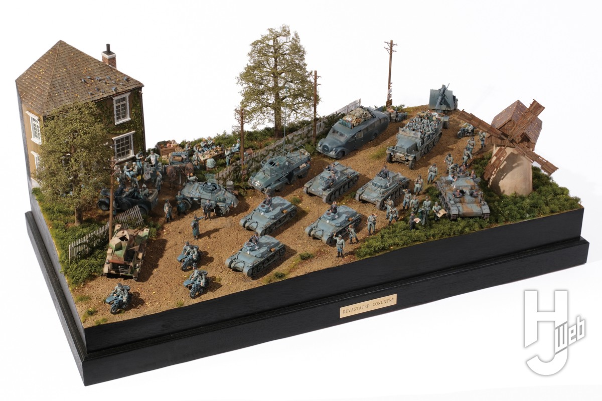 戦場ディオラマ模型完成品1/35『誰も来ない演奏会』