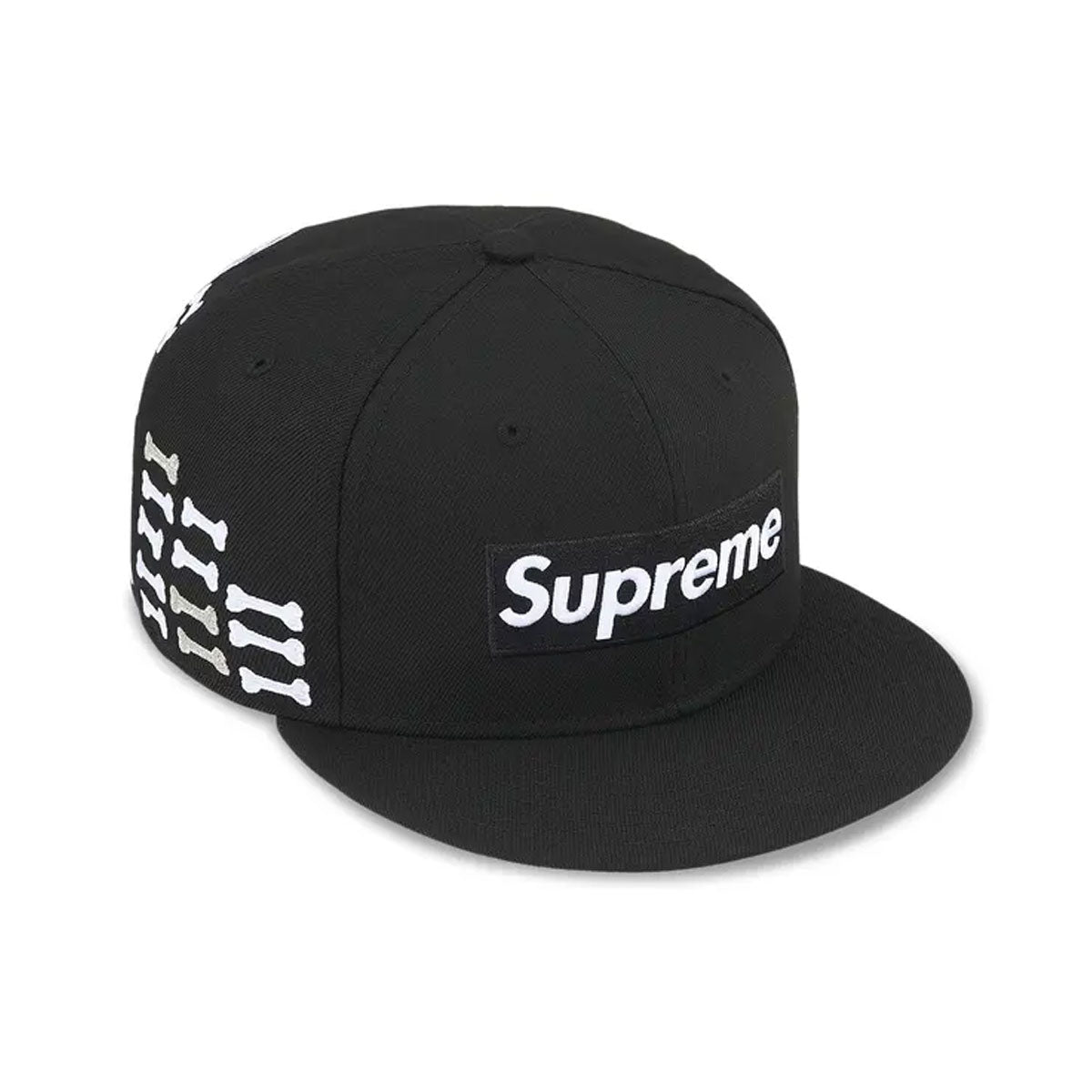 SUPREME × NEW ERA - BONES BOX LOGO NE CAP BLACK 【FW25H46