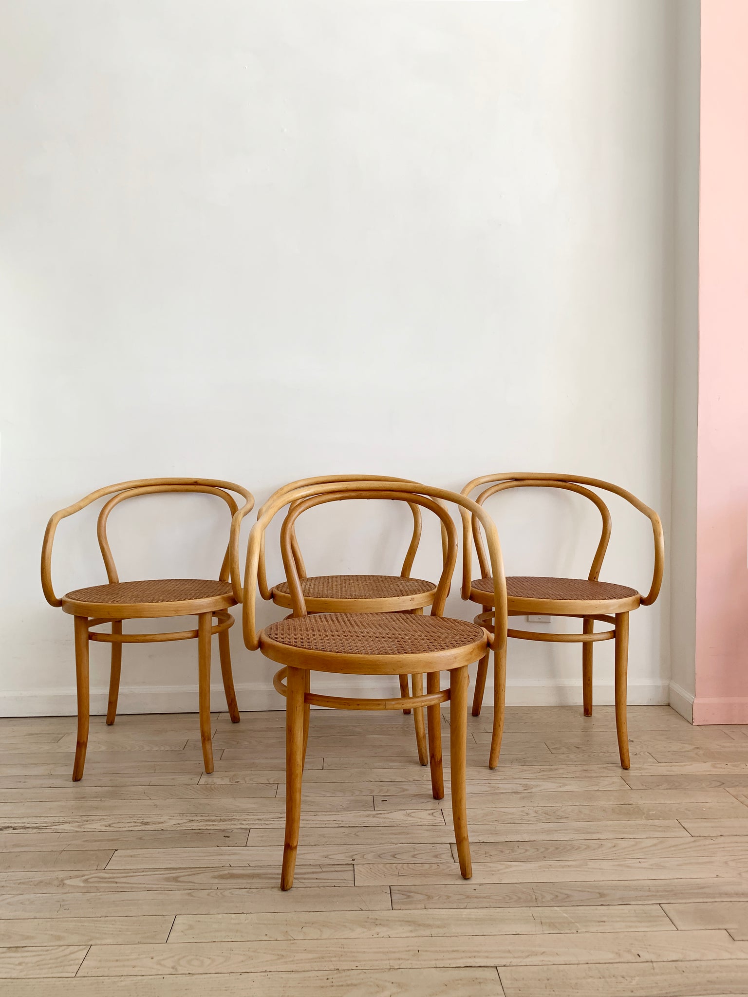 1960s Cane Thonet B9 Bentwood Arm Chairs for Stendig – Home Union NYC