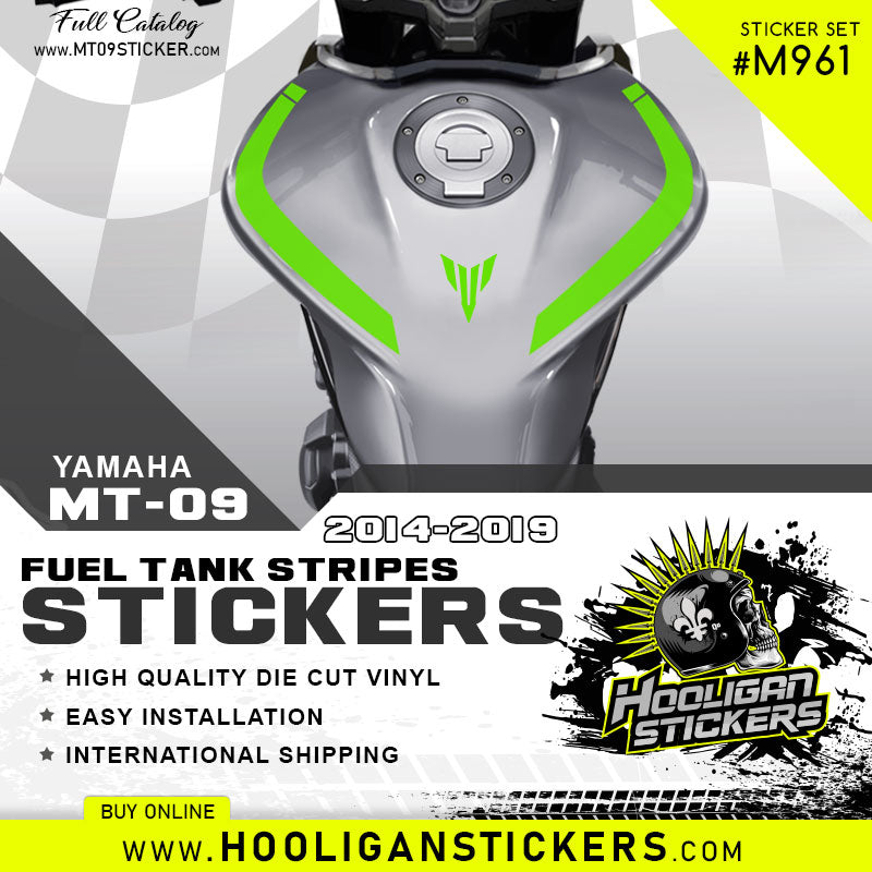Yamaha MT-09 / FZ-09 curve fuel tank stickers [M961] – Hooligan