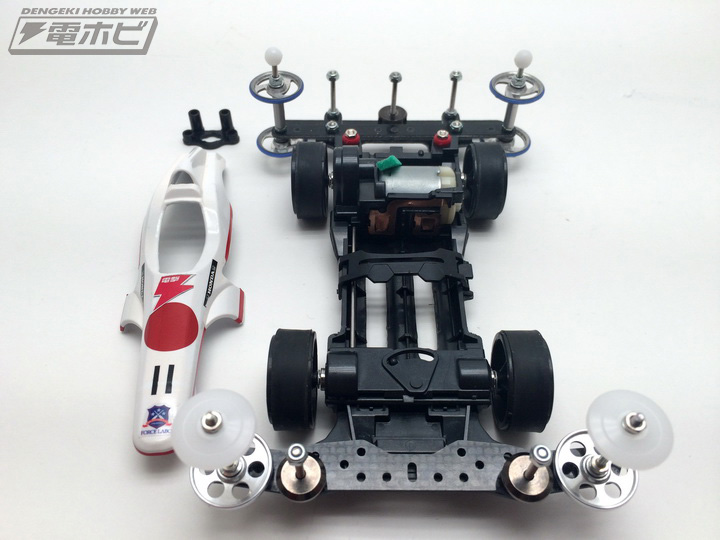 ノーマルモーター最速!?「ミニ四駆 メディア対抗レース」優勝マシンの