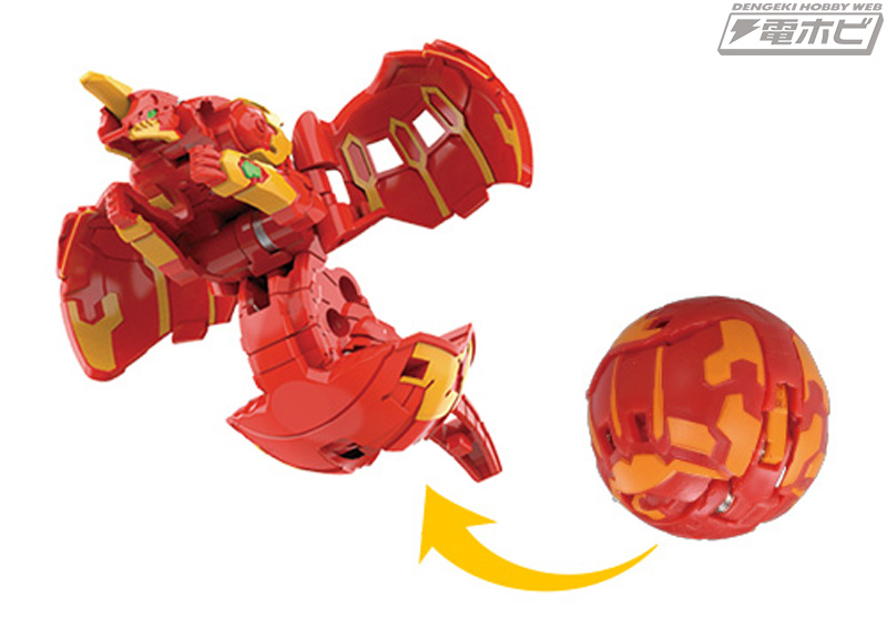 ダイナミックに瞬間変形（スタンド）する全長約200ミリの大型