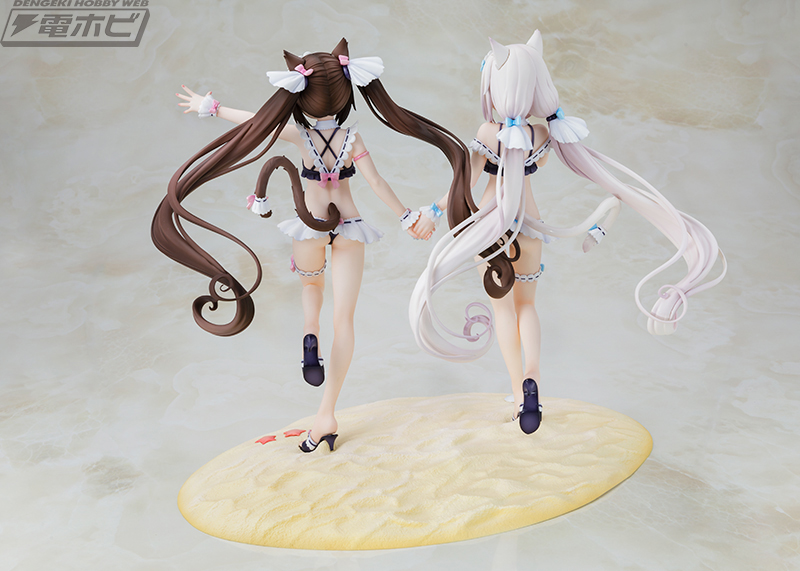 ネコぱら』ショコラ、バニラが可愛らしいメイド水着姿でフィギュア化