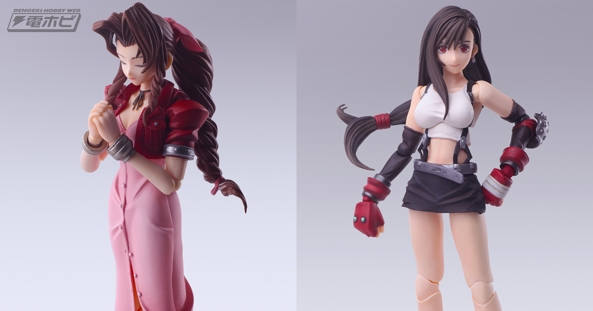 FF7』エアリスとティファが懐かしい姿で可動フィギュア化！デジタル版