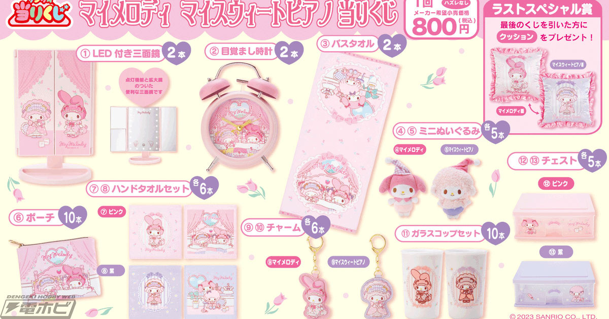 更新1⁄18（土）～順次発売！「マイメロディ50thアニバーサリー当り 一