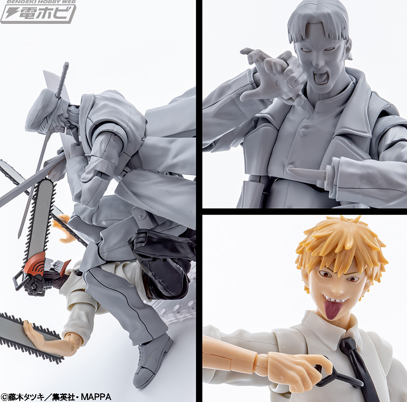 血みどろ電ノコ悪魔・チェンソーマンと、対峙するサムライソードの