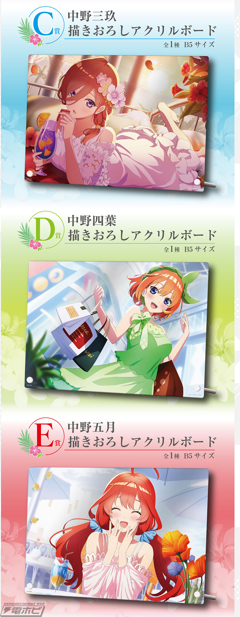 一番くじ 五等分の花嫁∬ ～思い出の旅路～」がいよいよ発売！リゾート