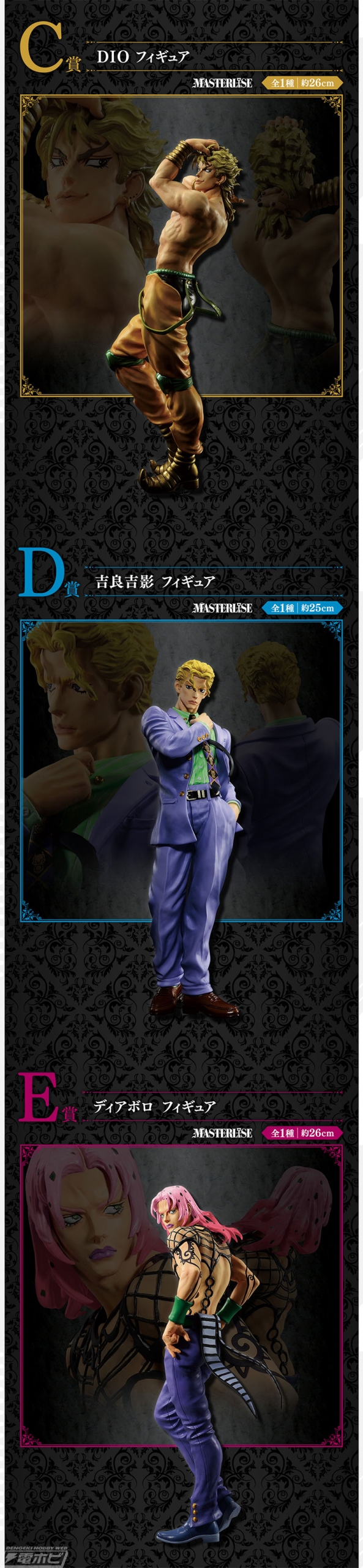 歴代ラスボスが集結！「一番くじ ジョジョの奇妙な冒険 EVIL PARTY」が