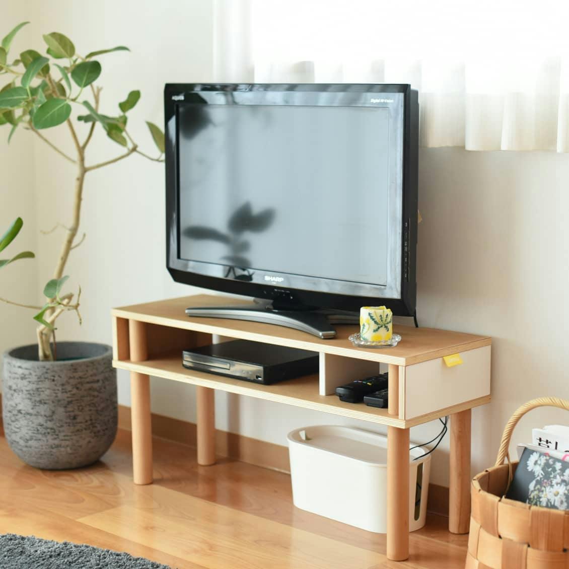 K ideaco シンプルテレビ台 ナチュラル TV K ideaco シンプルテレビ台