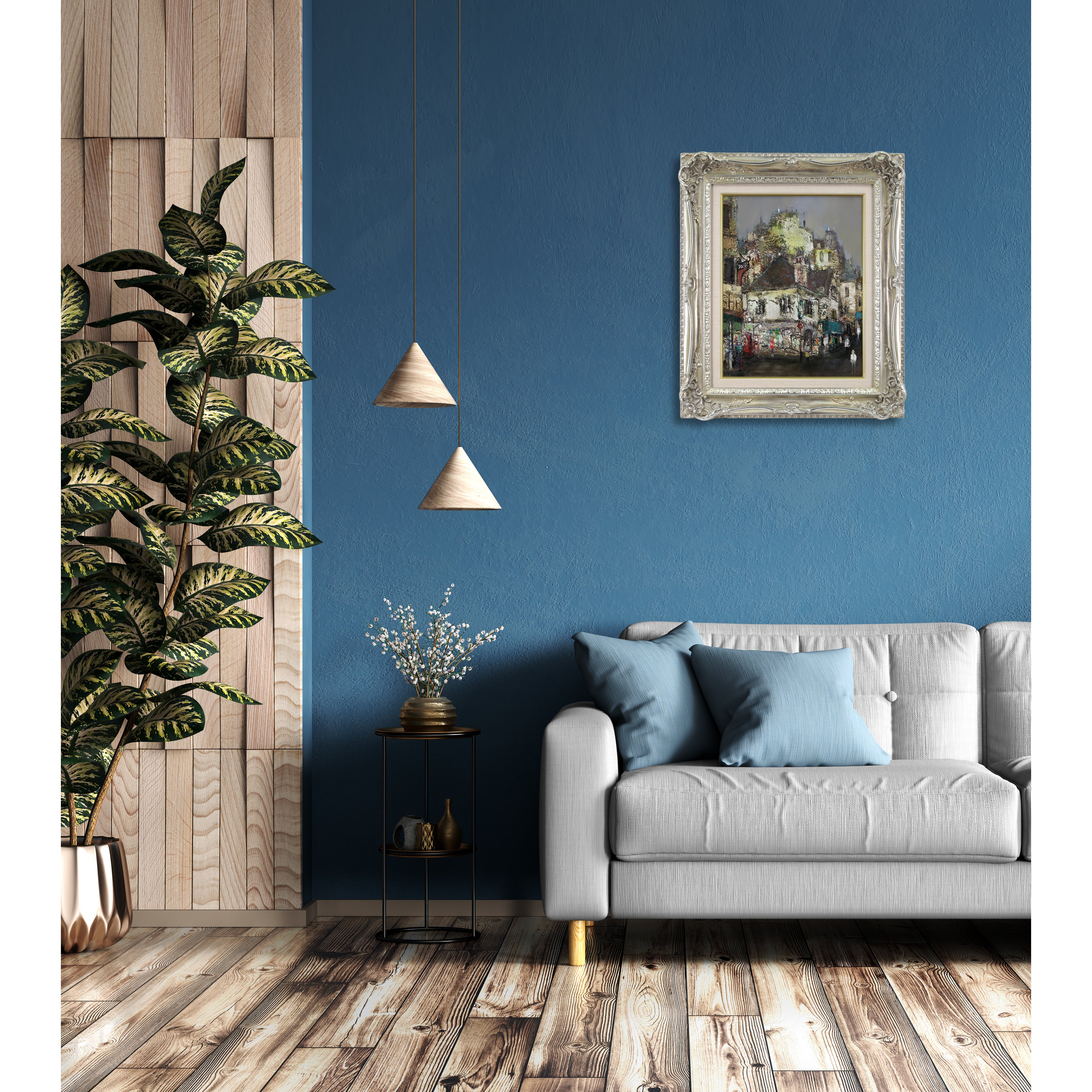 大塚健二 『街』 油彩画 - 北海道画廊