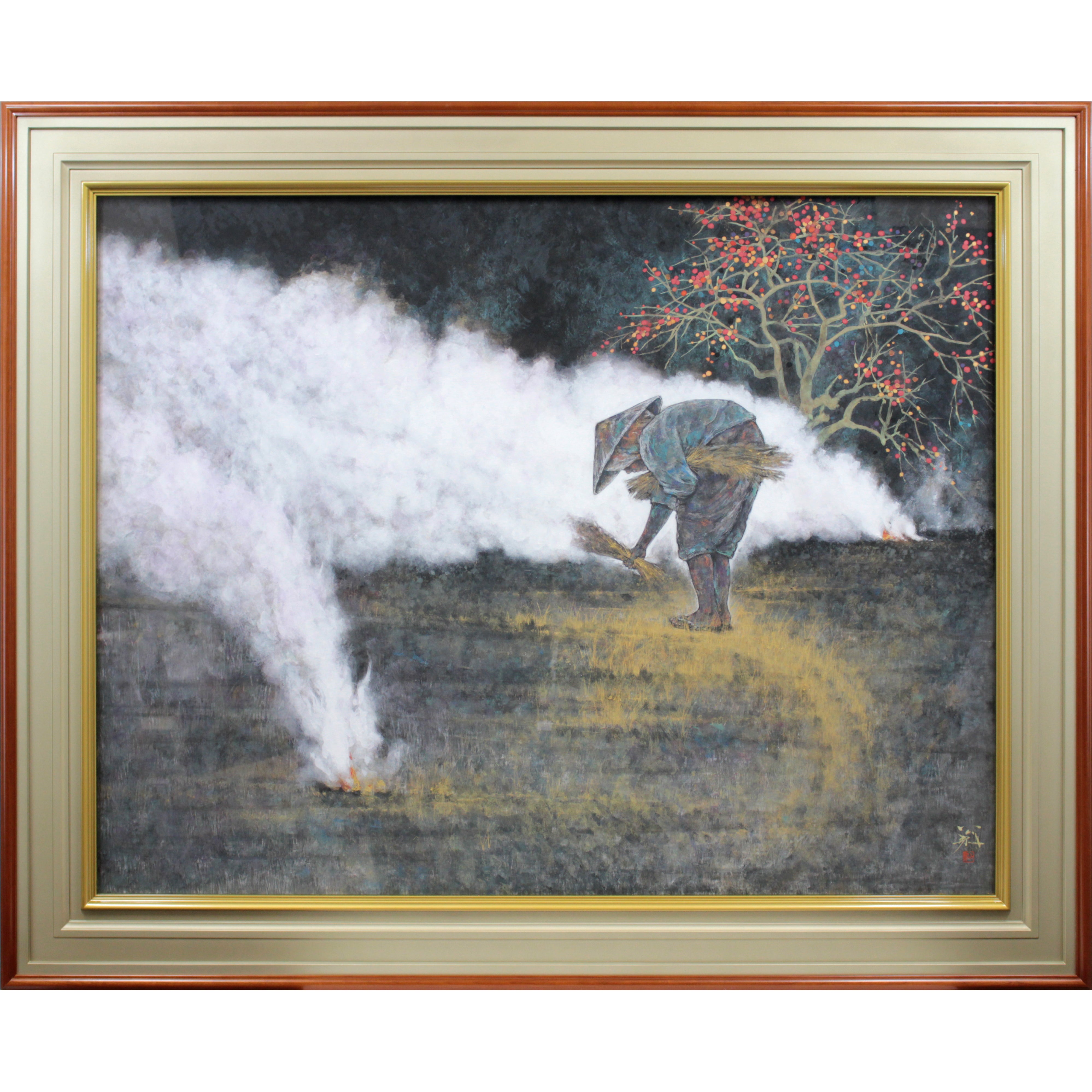 松村公嗣 『秋けぶく』 日本画 - 北海道画廊