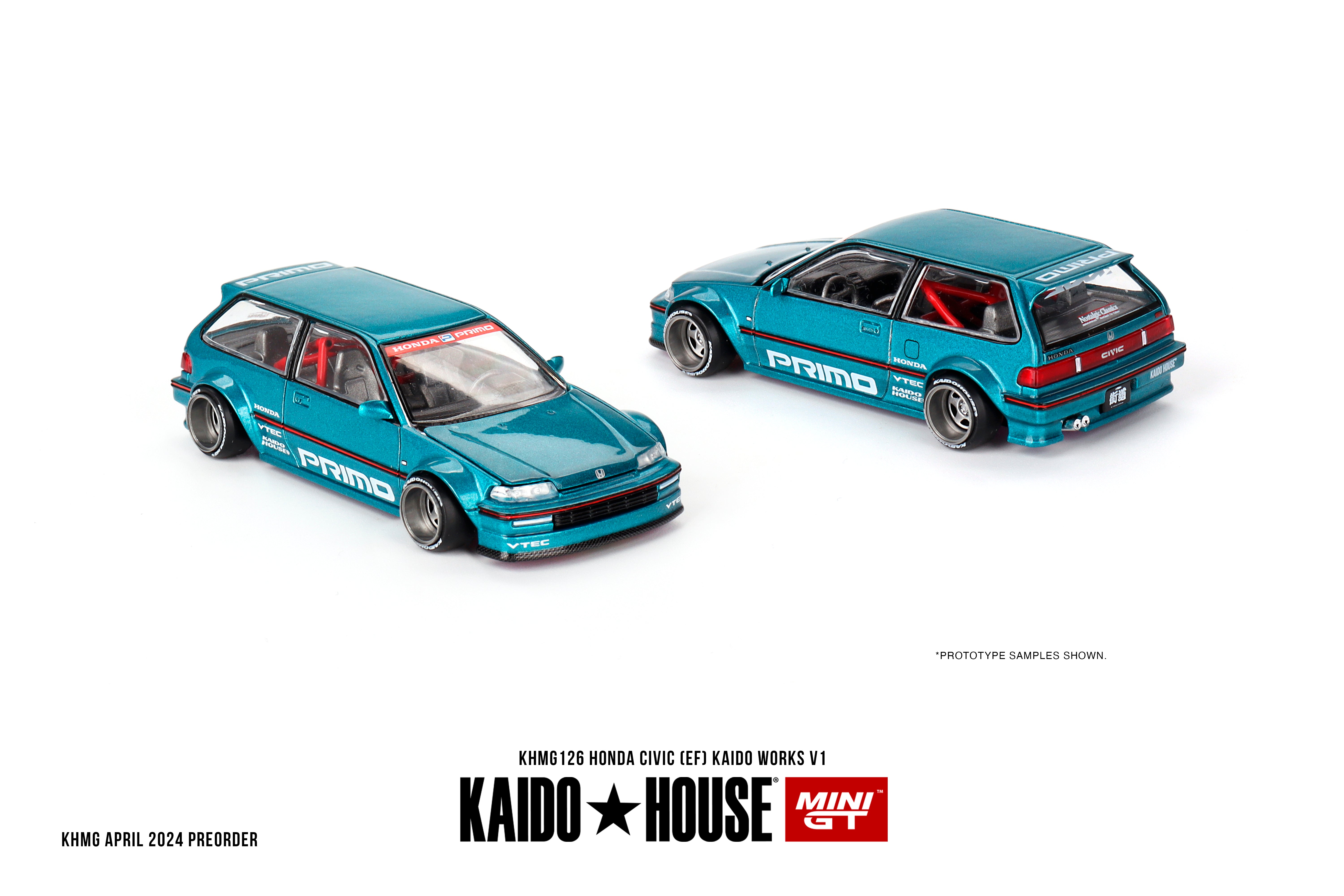 Kaido House + Mini GT 1:64 Honda Civic (EF) Kaido Works V1 KHMG126