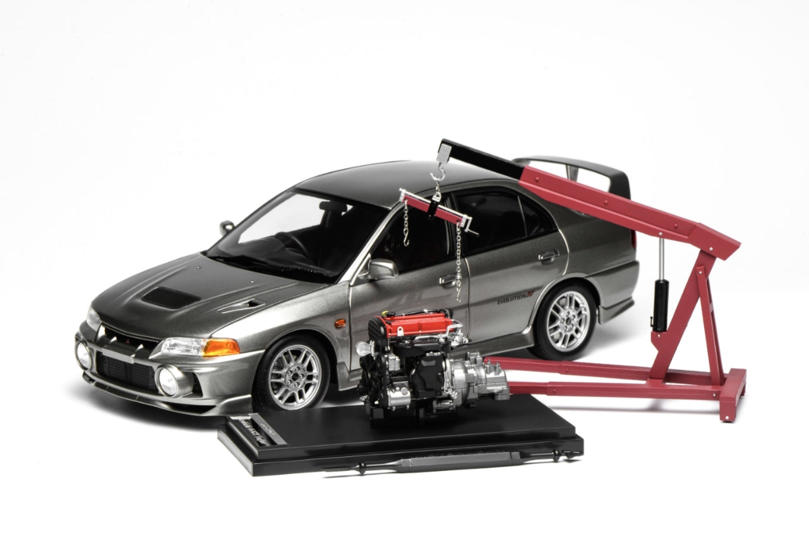 Motorhelix 1:18 Mitsubishi Lancer Evolution IV STEEL SILVER