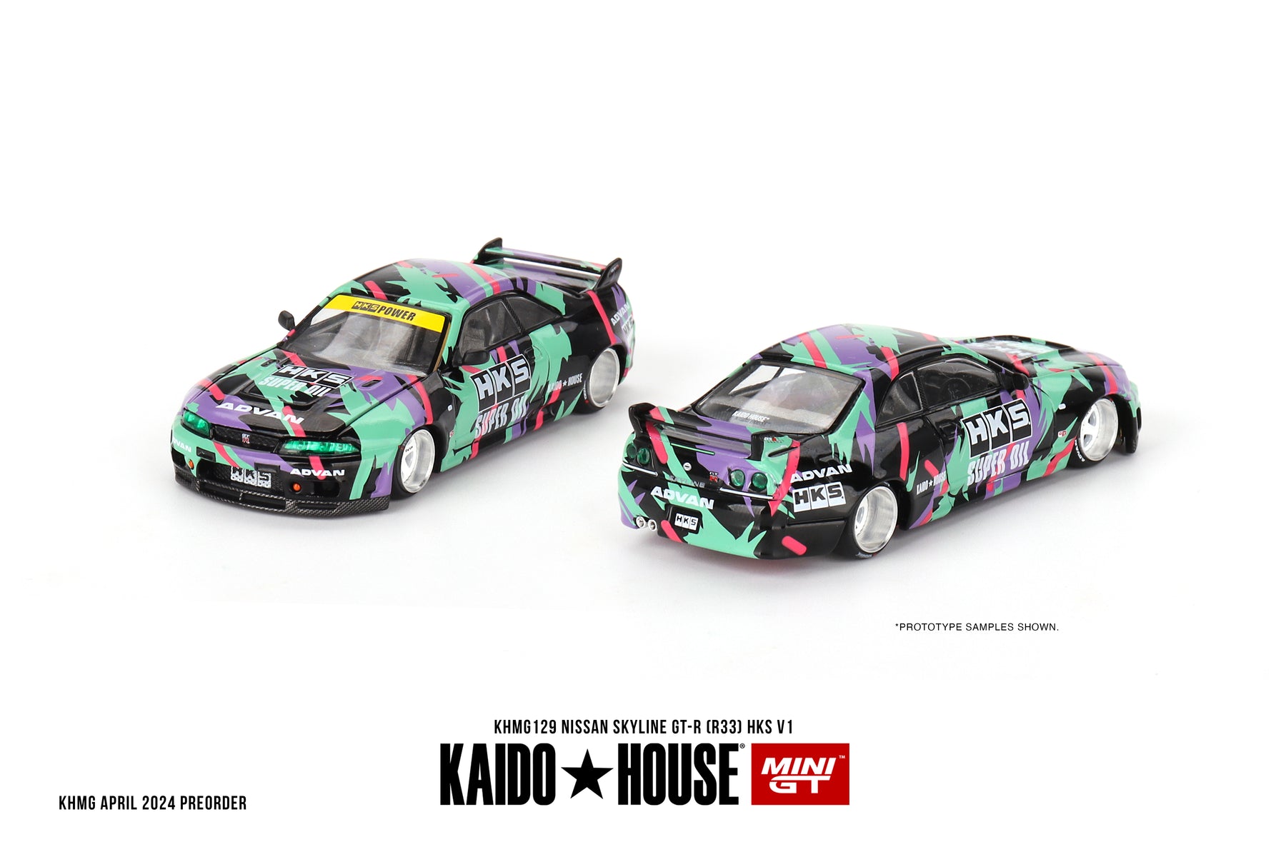 Kaido House + Mini GT 1:64 Nissan Skyline GT-R (R33) HKS V1