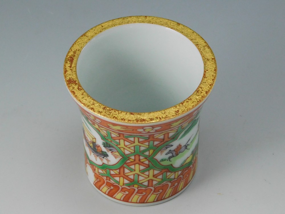 五代 三浦竹泉 色絵小文蓋置 | いとう鳳凰堂古美術店