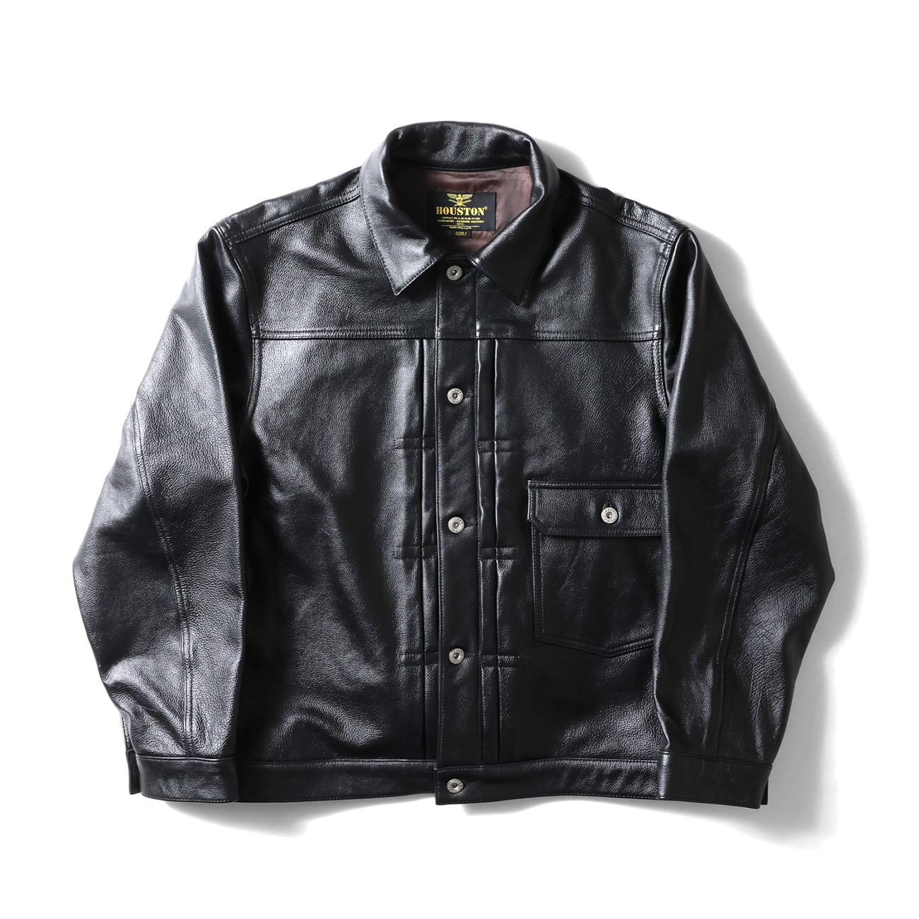 やや厚手のカウレザーを使用した、1stタイプの『トラッカージャケット