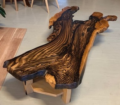 最後の一枚 黒柿孔雀杢一枚板 | 一枚板テーブル 家具工房鳳山堂