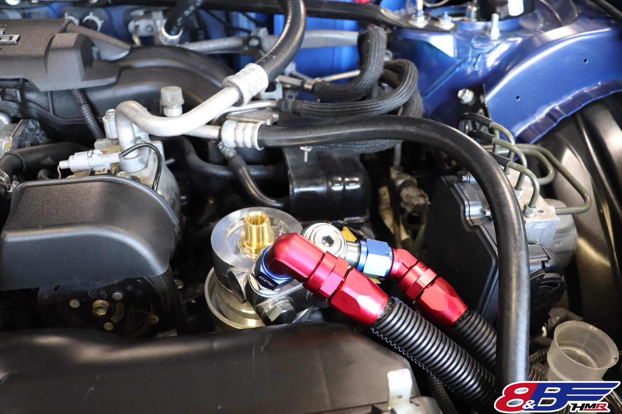 デモカーBRZ】オートファクトリーのオイルクーラー装着 – 8&B HMR