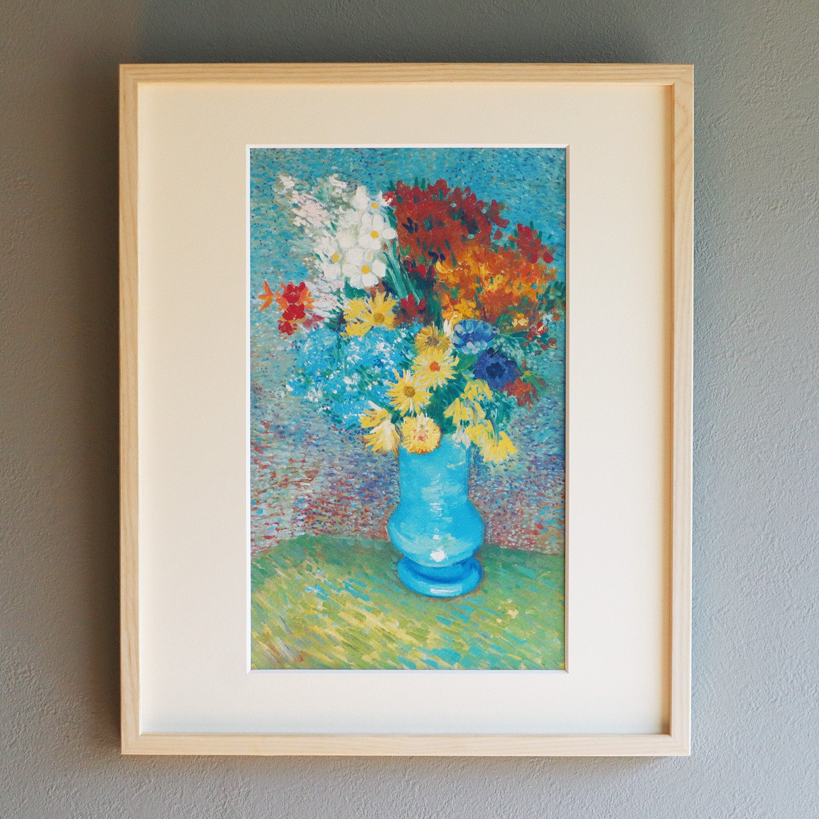 ゴッホ展 キャンバス 青い花瓶の花 フィンセント・ファン・ゴッホ