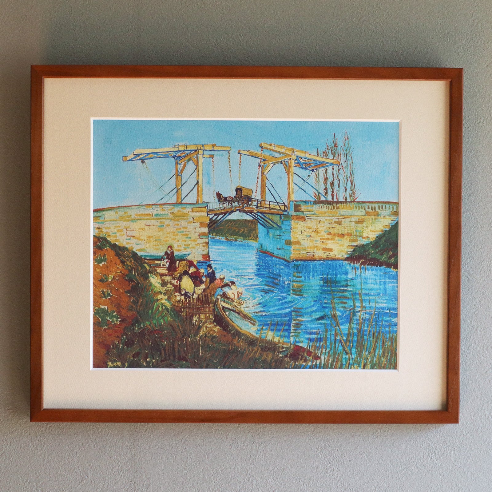 アルルのはね橋の風景画 フレーム付き Amazon.co.jp: 名画額縁
