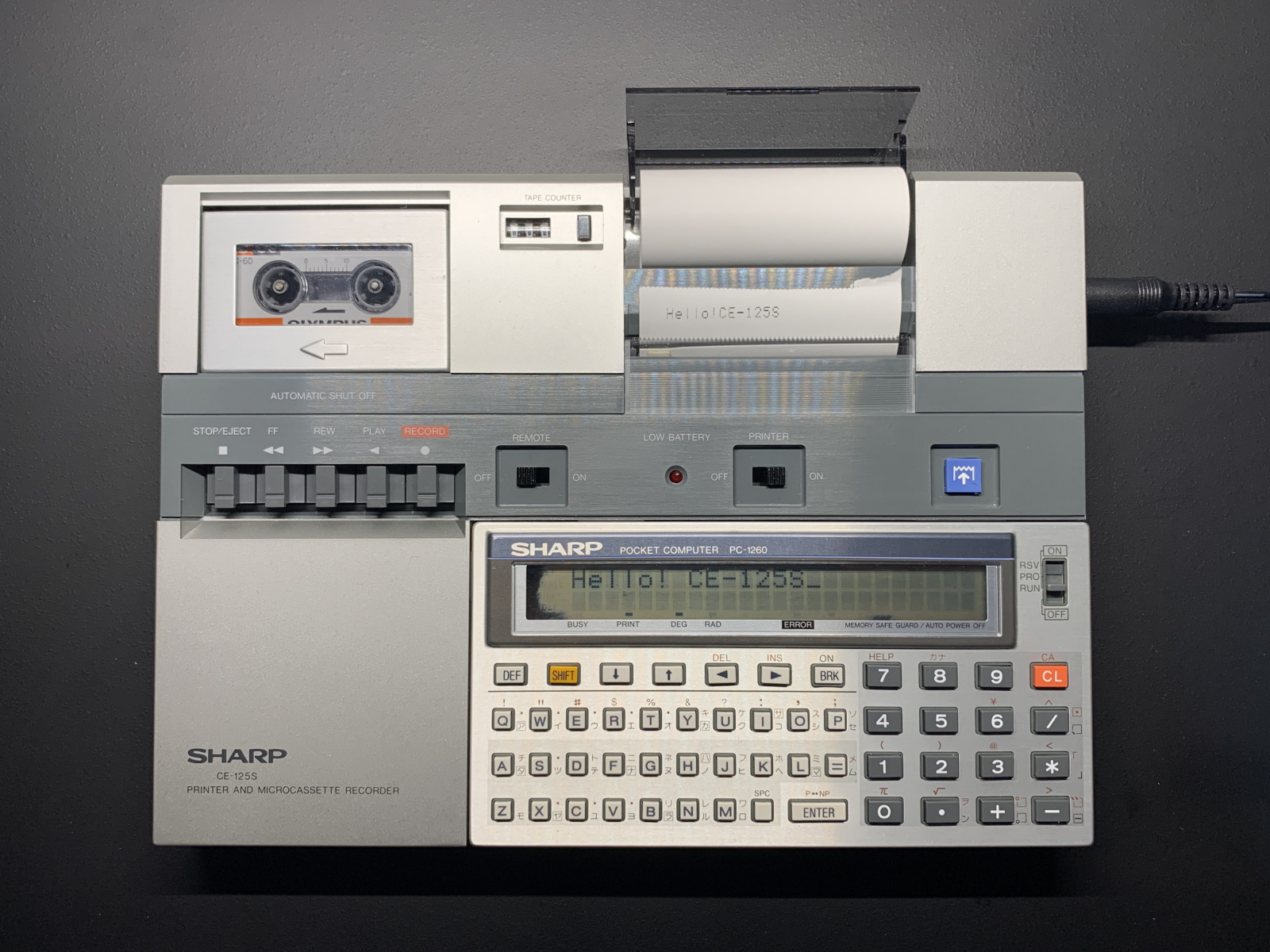 SHARP ポケットコンピューター CE-125S PC-1262 ジャンク品 SHARP