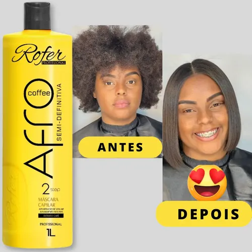 Kit Progressiva Afro Semi Definitiva Coffee Rofer + Btox500g