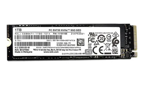 W es te m D i gita PC SN730 NVMe SSD 1TB SN730 Western Digital TB